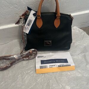 Dooney & Bourke Black and Tan Crossbody